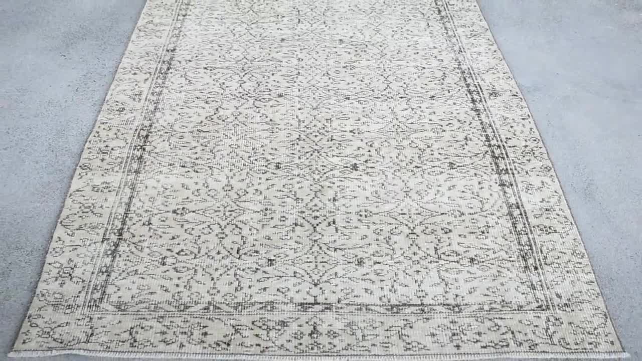 zuum  Vintage Rug, 5x9 Area Rugs, Turkish Rug, Antique Oushak Rugs, Rugs